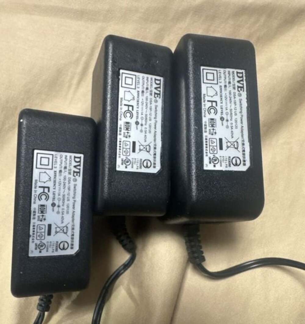 DVE Switching Power Adapter Model DSA-15P-12 US 120120 12V 1A (Lot of 3)